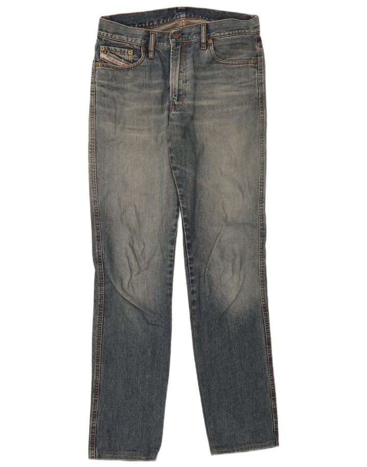 Diesel Mens Straight Jeans W31 L31 Azul Marinho Algodão