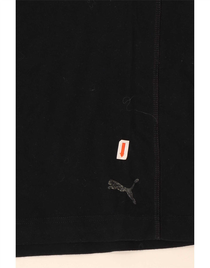 Puma Camiseta Masculina Top Médio Algodão Preto