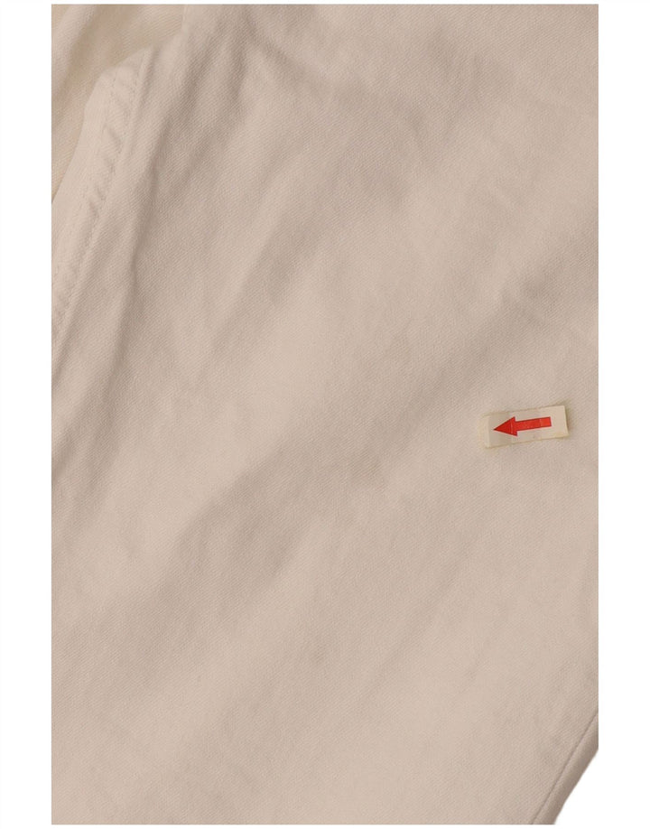 Jeans reto feminino Massimo Dutti EU 40 médio W30 L26 algodão branco