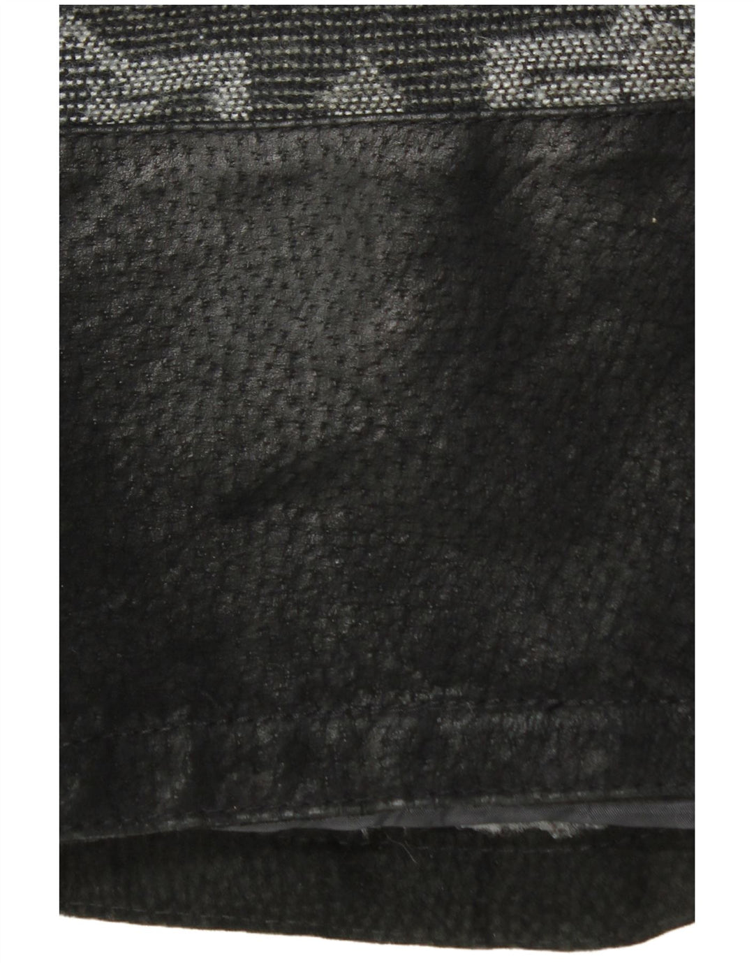 Jaqueta de couro masculina vintage UK 42 XL preta Fair Isle Leather