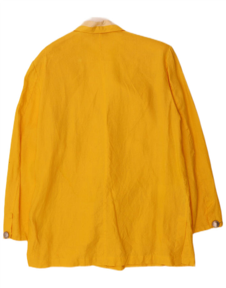 Jaqueta blazer feminina ROCCOBAROCCO com peito duplo IT 44 amarelo médio