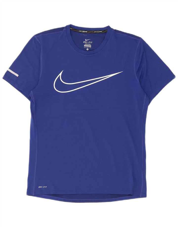 Camiseta Nike Masculina Dri Fit Graphic Top Pequeno Azul Poliéster