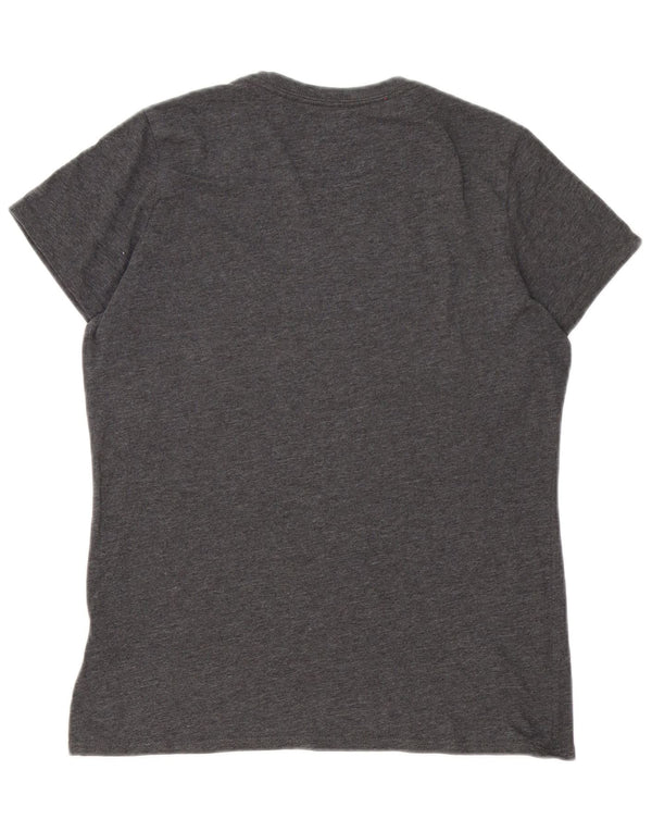 Camiseta gráfica feminina The North Face UK 12 algodão cinza médio