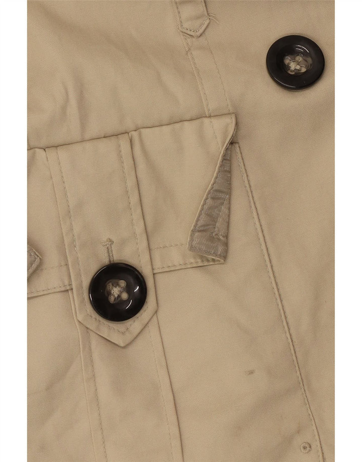 Zara Womens Trench Coat UK 14 Grande Bege Nylon