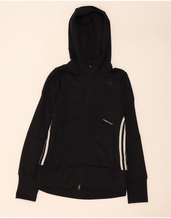 Adidas Womens Clima 365 Zip Hoodie Sweater UK 12 Médio Preto Poliéster