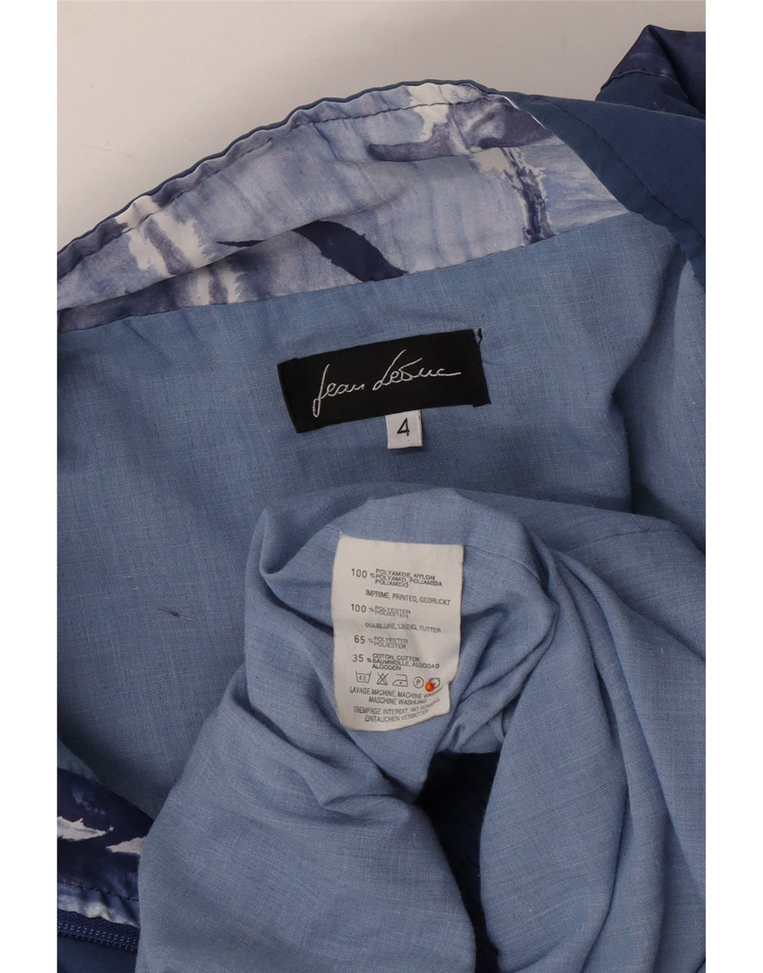 JEAN LEDUC Jaqueta masculina de agasalho 2XL poliéster colorblock azul