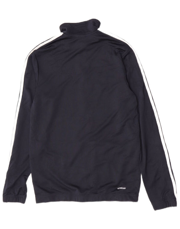Adidas Mens Tracksuit Top Jacket Médio Azul Marinho Poliéster