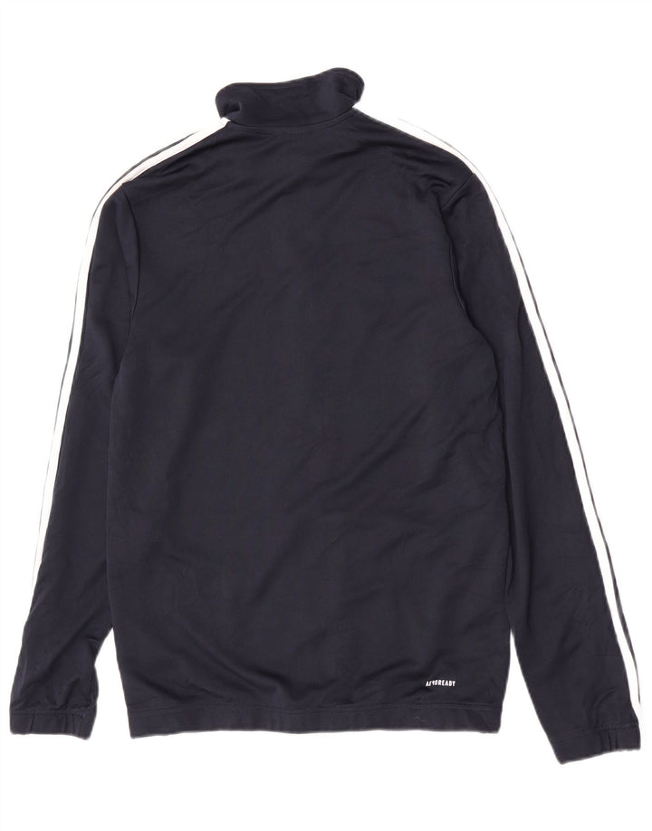 Adidas Mens Tracksuit Top Jacket Médio Azul Marinho Poliéster