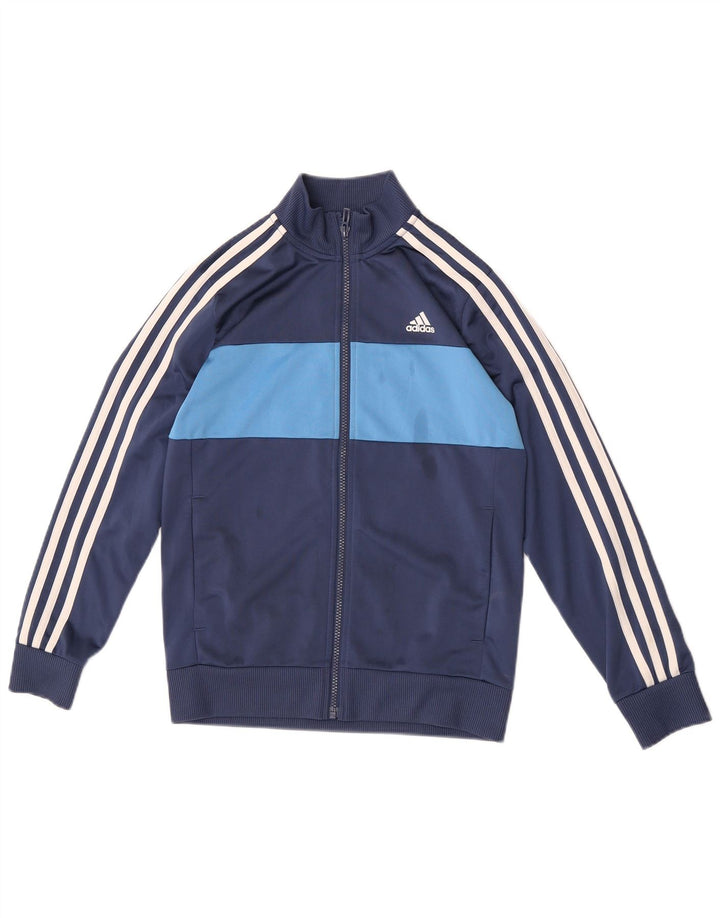 Jaqueta Adidas Meninos Treino Top 11-12 Anos Azul Marinho Colorblock