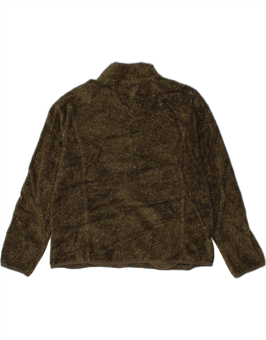 ORVIS Womens Fleece Jacket UK 18 XL Khaki Flecked Acrylic Vintage Orvis and Second-Hand Orvis from Messina Hembry 