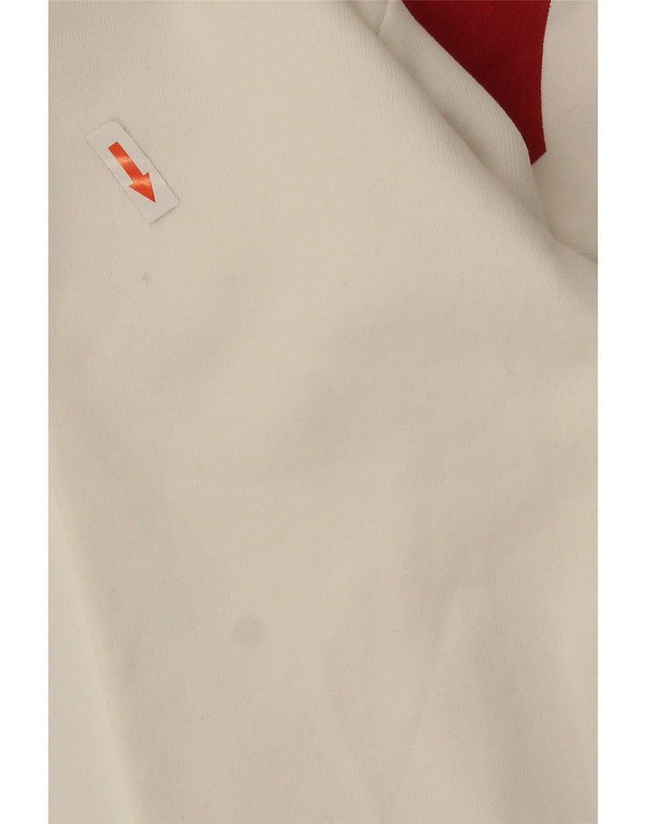 Levi's feminino gráfico oversized moletom jumper UK 6 XS algodão branco