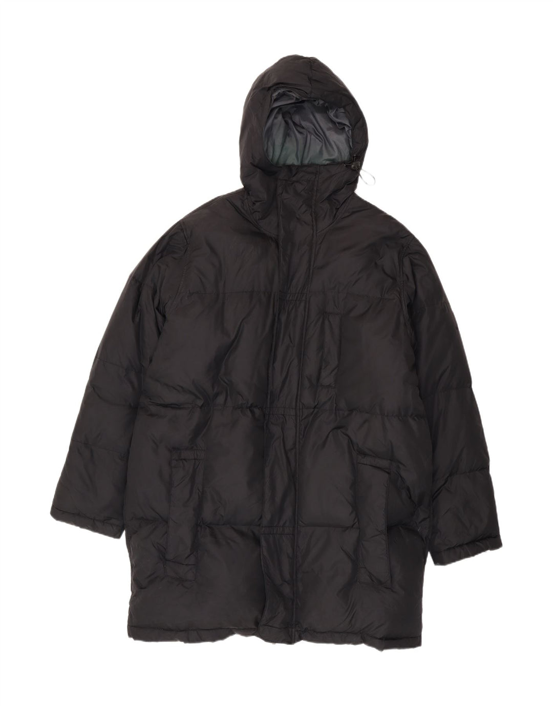 Casaco acolchoado com capuz masculino Levi's UK 42 XL preto poliamida