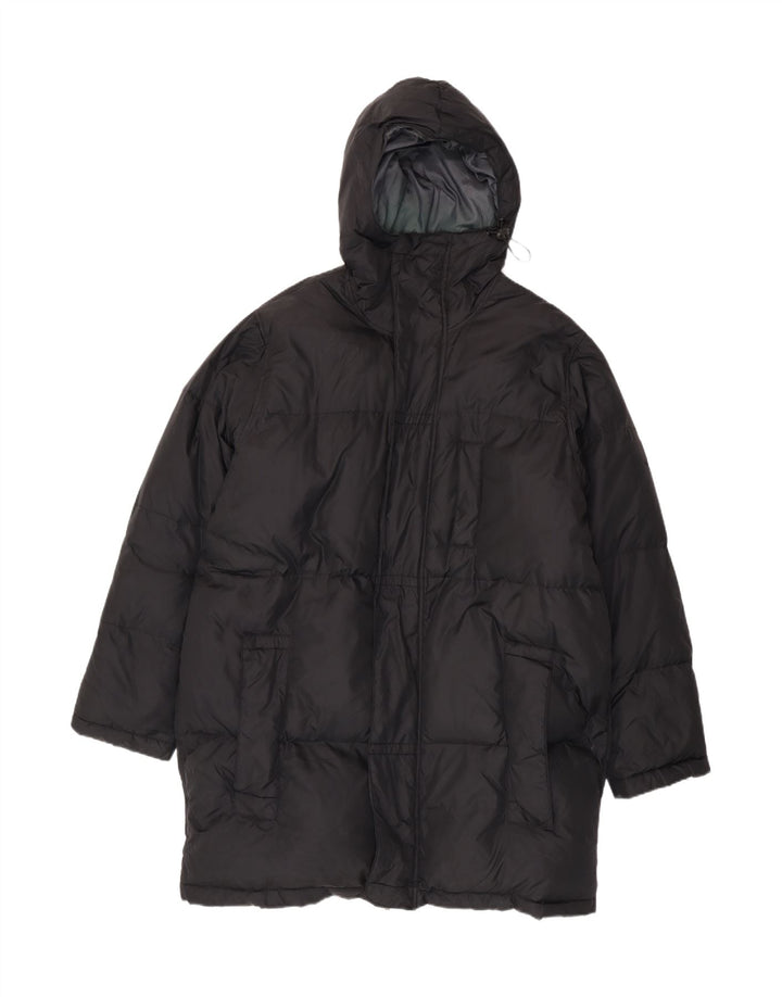 Casaco acolchoado com capuz masculino Levi's UK 42 XL preto poliamida