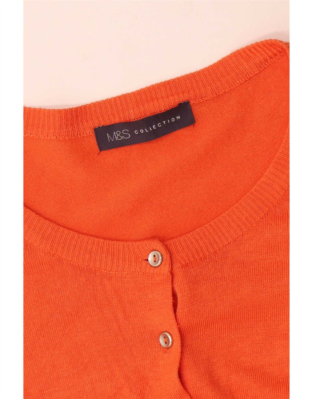 Suéter cardigã feminino Marks & Spencer UK 18 XL laranja