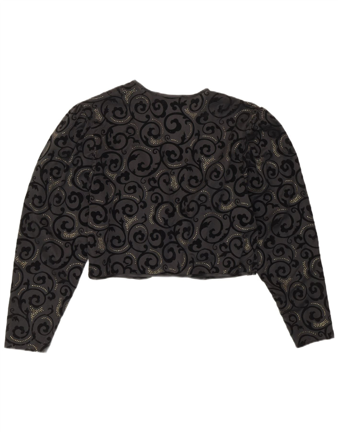 Brigitte Ambos Bolero Feminino Top EU 42 Grande Preto Paisley Poliéster