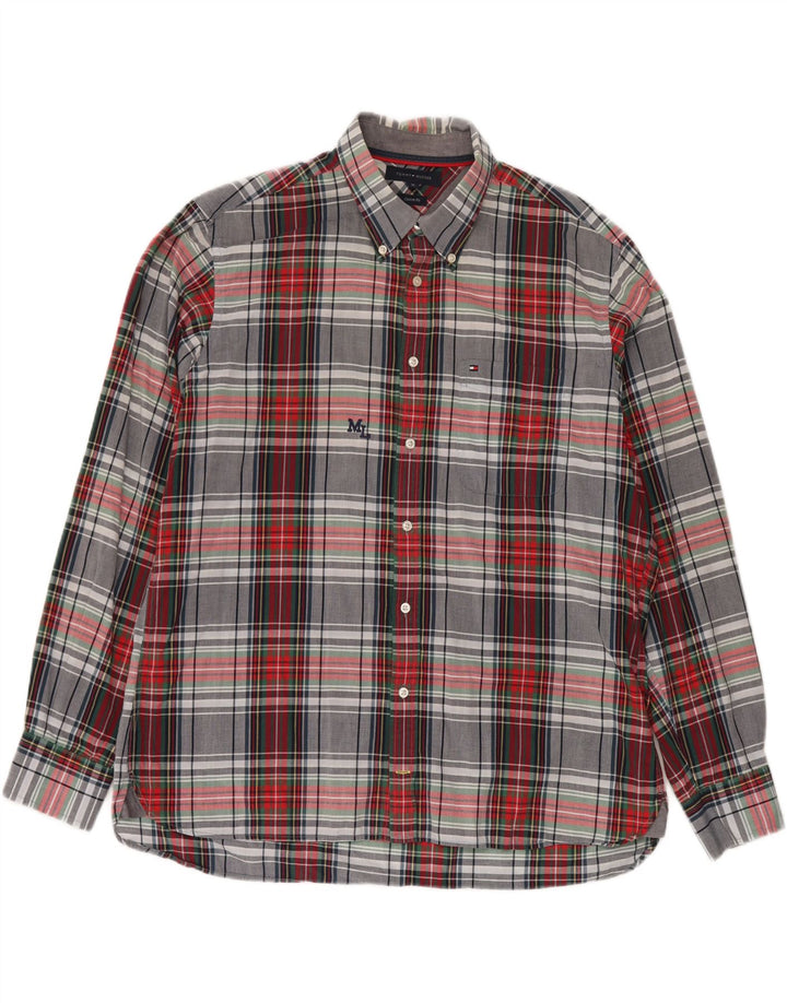 Camisa masculina TOMMY HILFIGER Custom Fit XL algodão xadrez multicolorido