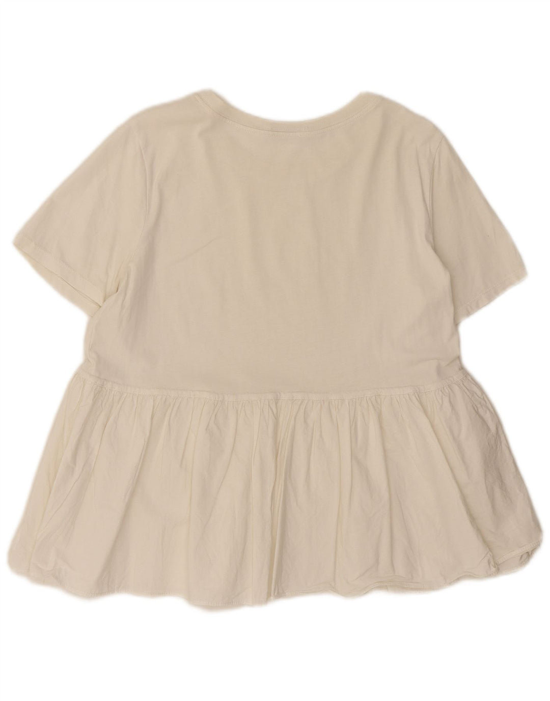 Camiseta feminina ZARA UK 12 médio branco