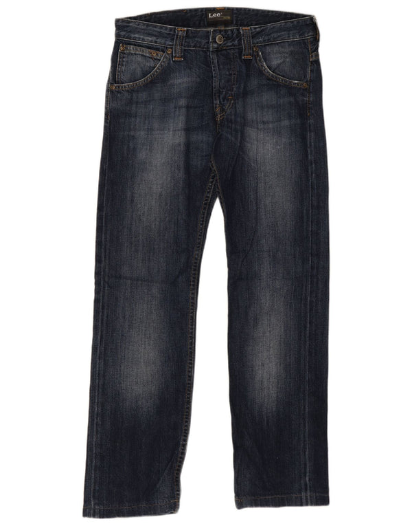 Lee Womens Powell Straight Jeans W30 L28 Azul Marinho Algodão