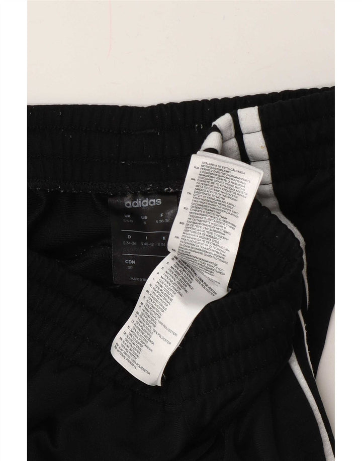 Calça de treino feminina Adidas UK 8/10 pequena poliéster preta