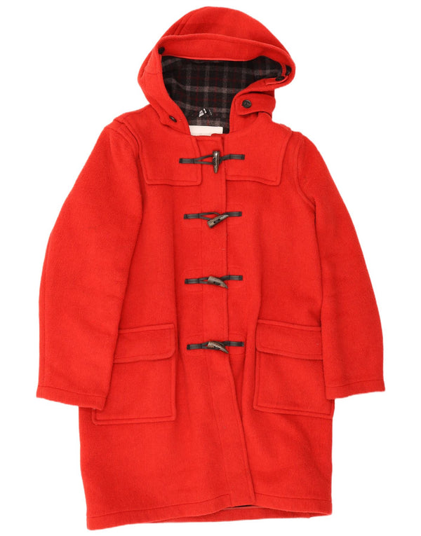 Casaco duffle feminino com capuz MONTGOMERY Reino Unido 16 grande lã vermelha