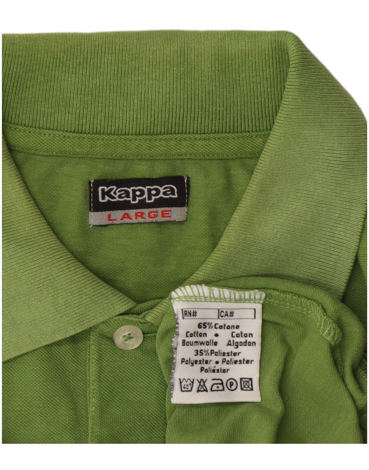 Camisa polo masculina Kappa grande algodão verde