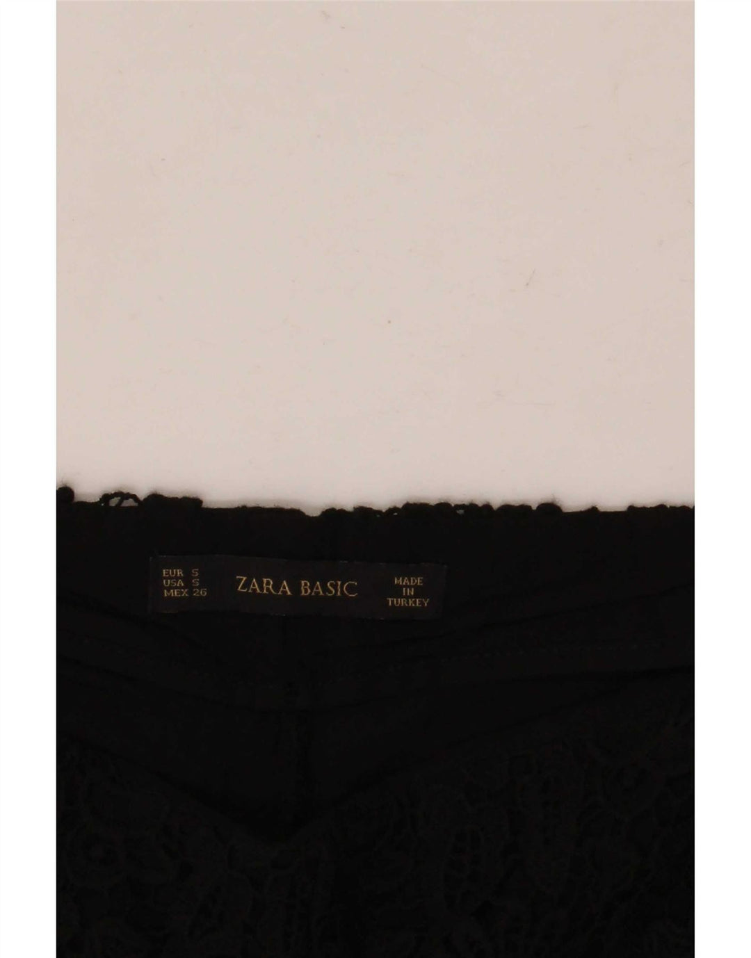 Zara Shorts feminino casual pequeno W26 preto floral