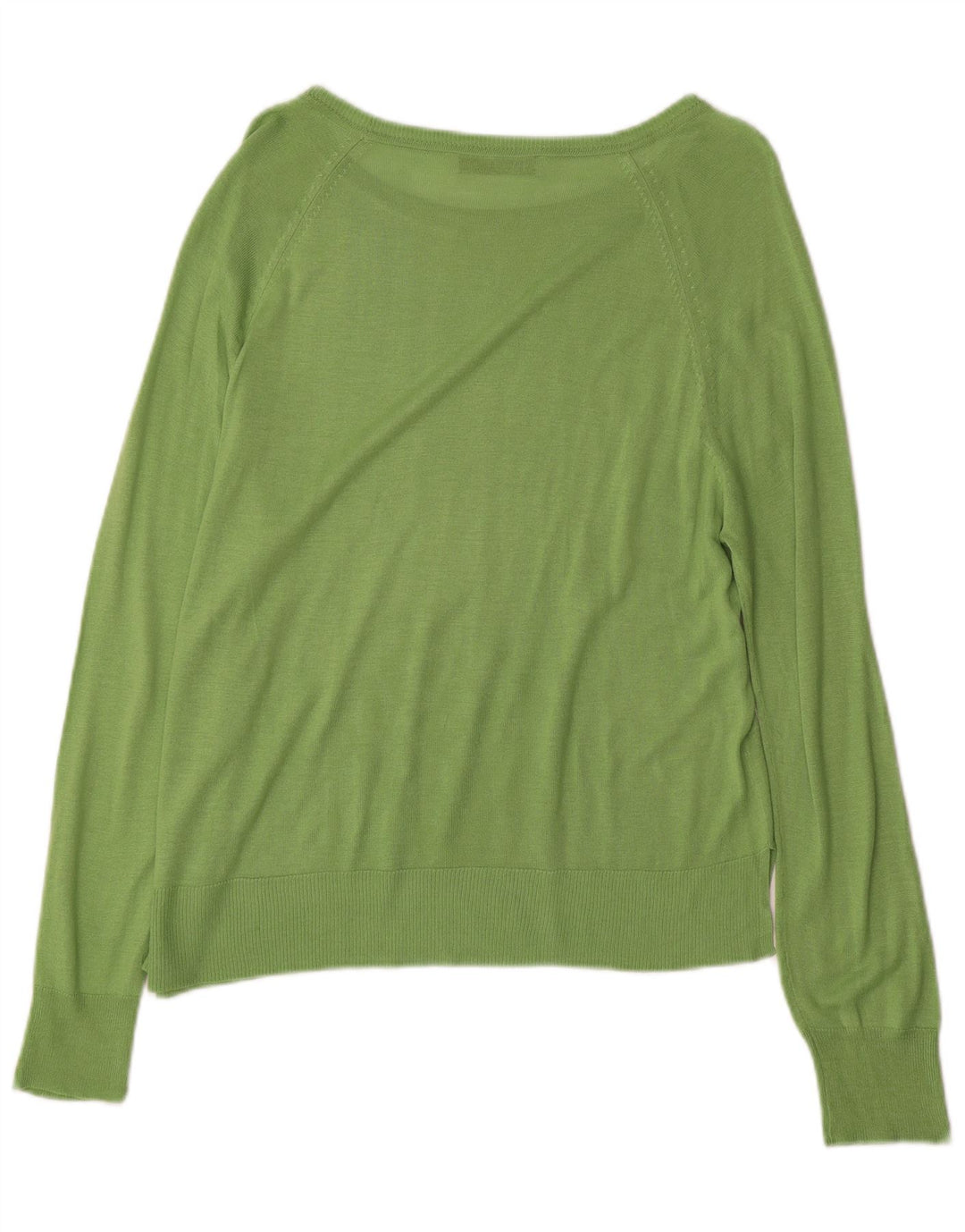 Zara Suéter feminino com gola canoa e gola redonda Reino Unido 14 verde médio