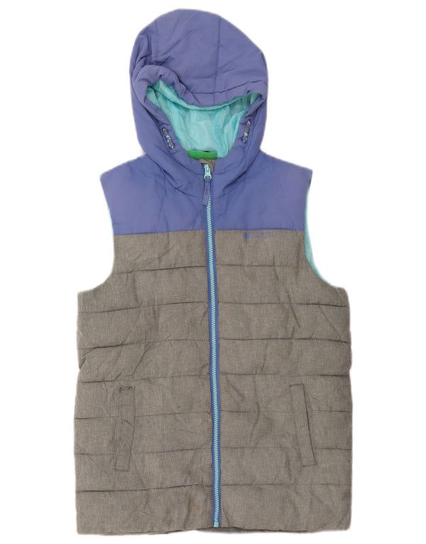 Colete acolchoado com capuz para meninos Mountain Warehouse 11-12 anos cinza colorblock
