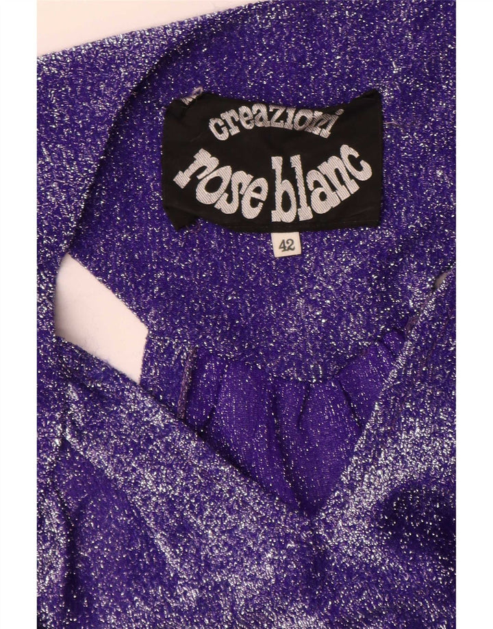 Vestido maxi feminino vintage sem mangas IT 42 Roxo médio