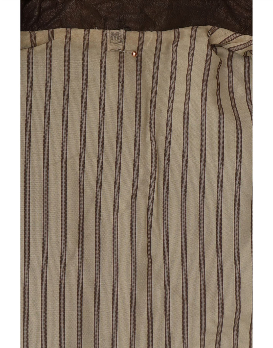 Colete de couro masculino VINTAGE UK 38 marrom médio