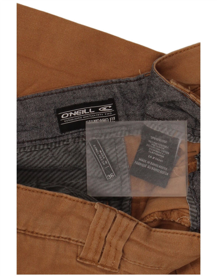 Calça Chino masculina O'Neill de ajuste padrão W36 L30 poliéster marrom
