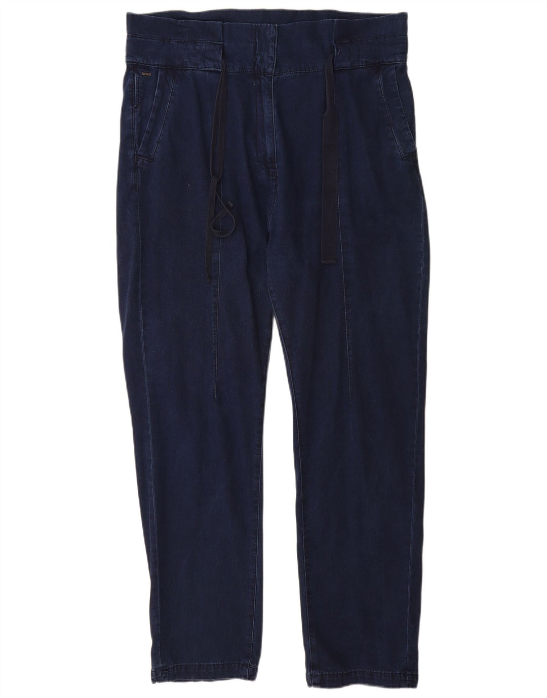 Calça chino feminina G-STAR W30 L30 algodão azul marinho