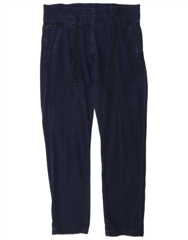 Calça chino feminina G-STAR W30 L30 algodão azul marinho