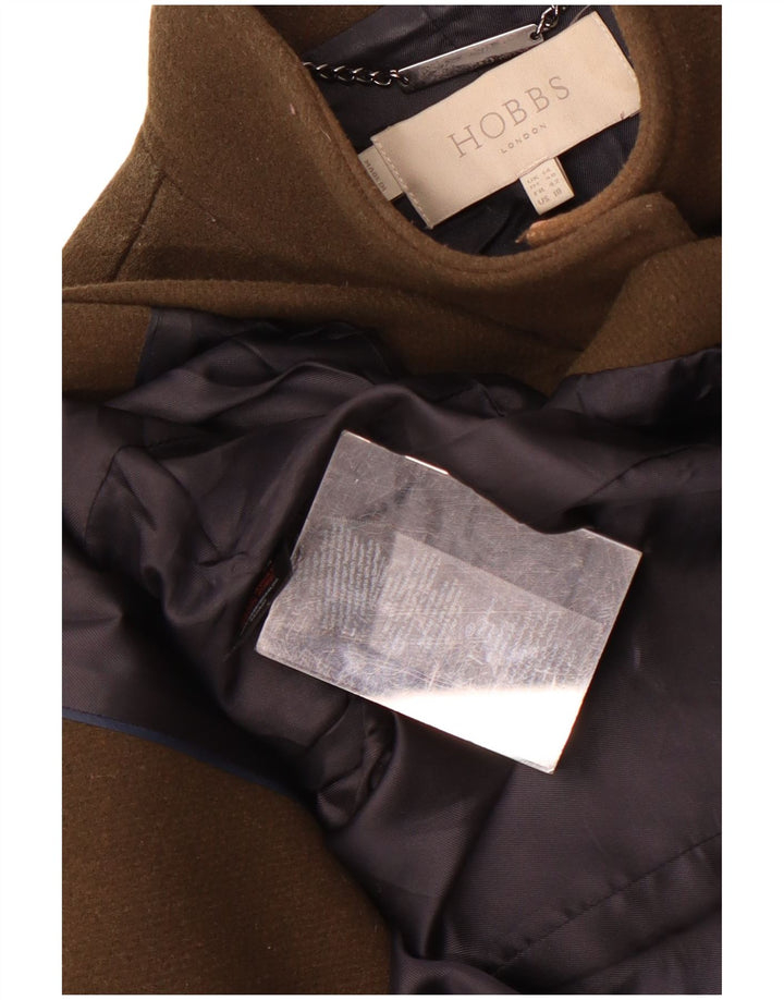 Sobretudo feminino Hobbs UK 14 grande lã cáqui