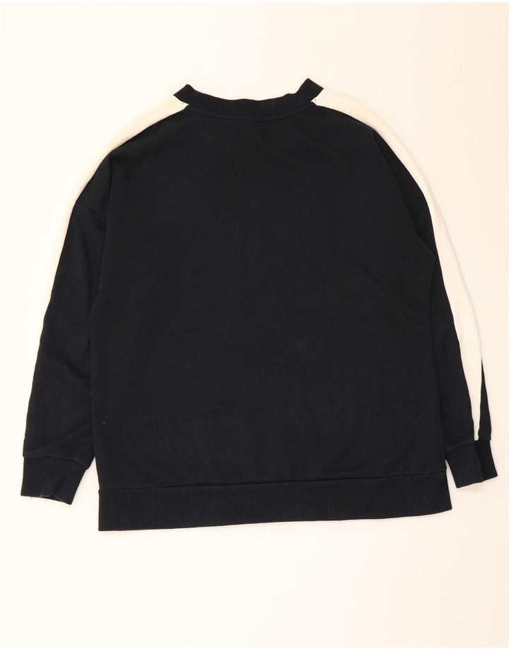 Puma moletom masculino jumper médio preto colorblock algodão