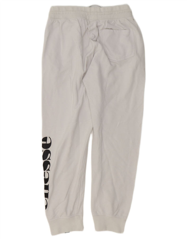 Calça esportiva masculina Ellesse com estampa gráfica pequena de algodão branco