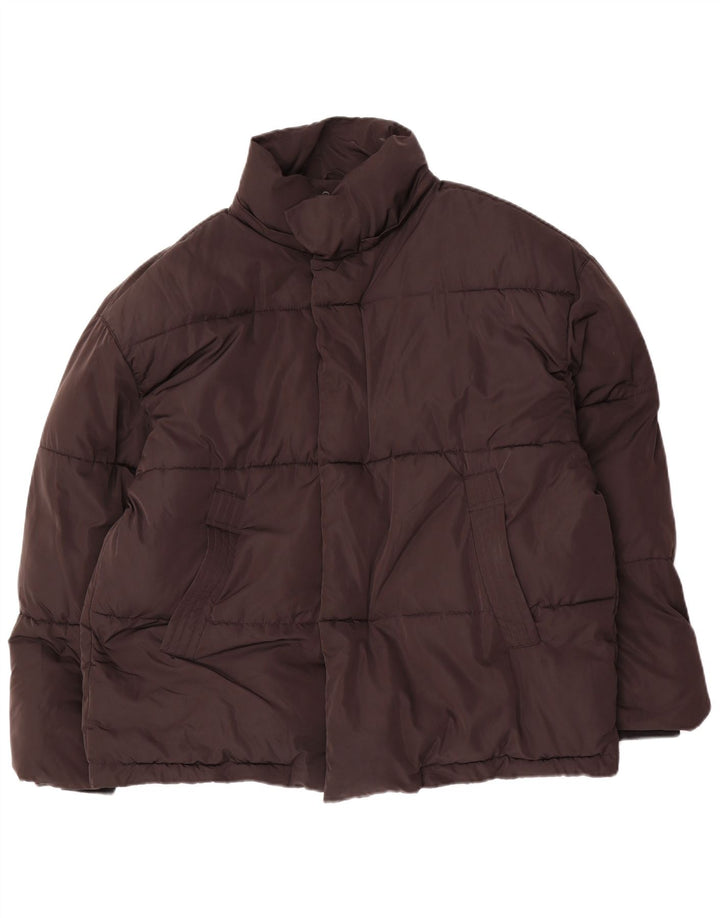 Jaqueta acolchoada masculina ZARA com ajuste solto Reino Unido 36 poliéster preto pequeno