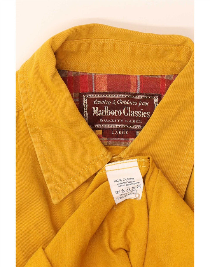 Camisa masculina Marlboro Classics grande algodão amarelo