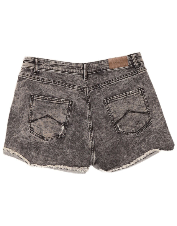 Calça jeans feminina Carrera Acid Wash IT 46 grande W31 algodão cinza