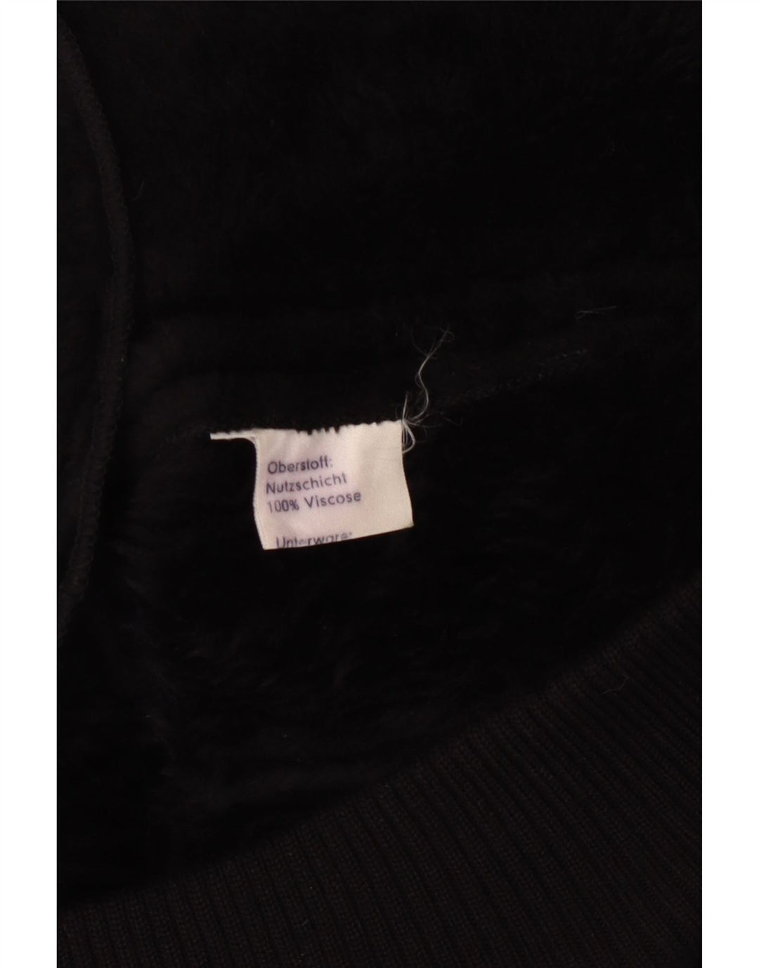 Jaqueta Sherpa feminina VINTAGE UK 12 viscose preta média