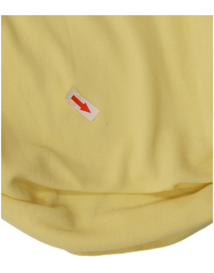 Camisa polo masculina Lacoste tamanho 8 3XL algodão amarelo