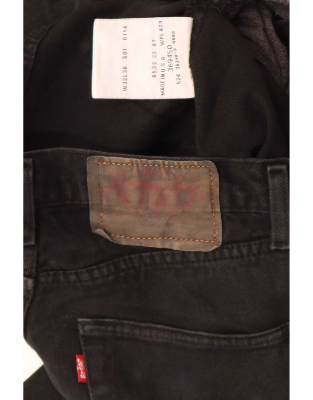 Calça jeans reta feminina Levi's W32 L27 preta