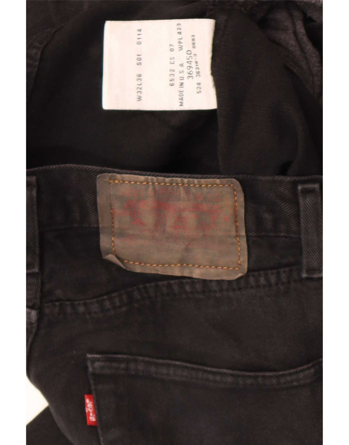 Calça jeans reta feminina Levi's W32 L27 preta