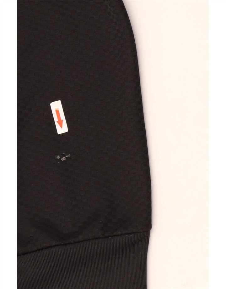 Adidas feminino gráfico moletom jumper UK 12 médio preto poliéster
