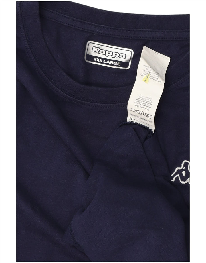 Camiseta masculina Kappa Top 3XL algodão azul marinho