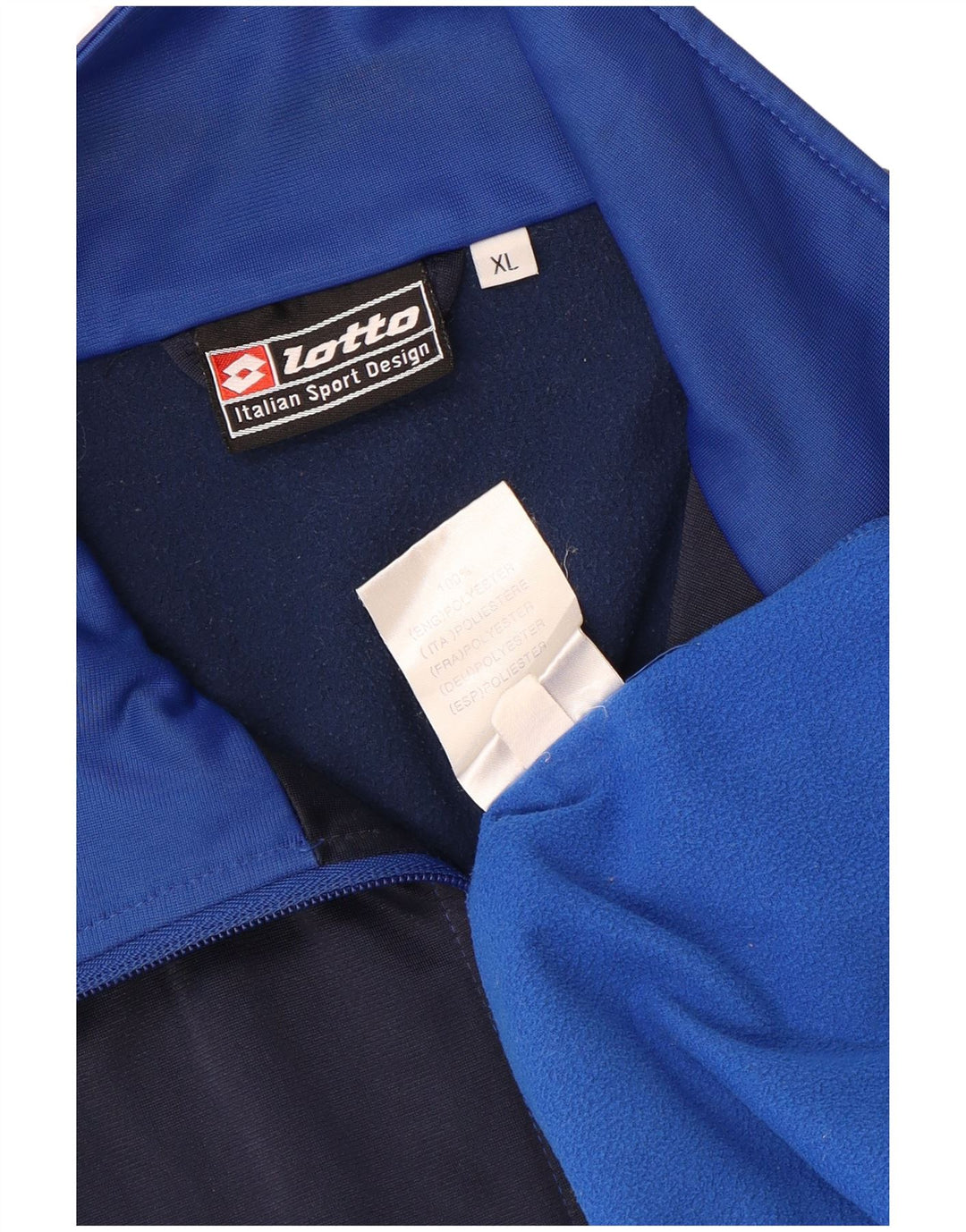 Lotto Mens Treino Top Jacket XL Azul Colorblock Poliéster