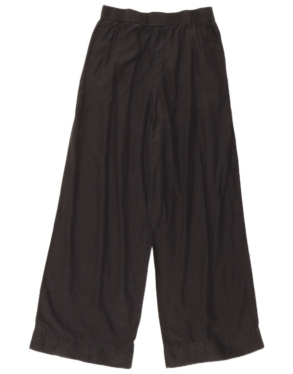 Calça feminina casual de perna larga Cos W30 L30 algodão preto