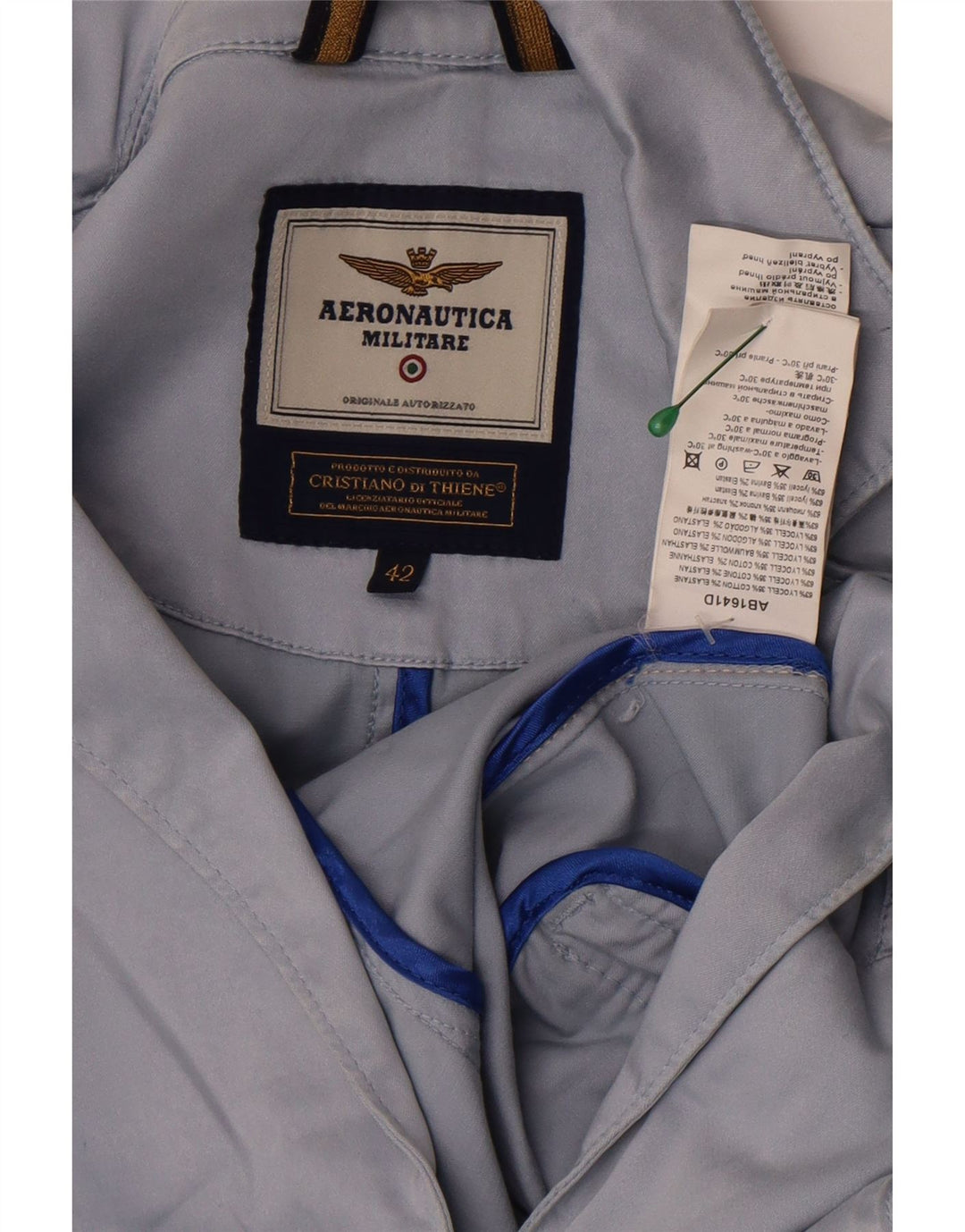 Aeronautica Militare Jaqueta Blazer Feminina com 2 Botões IT 42 Azul Médio