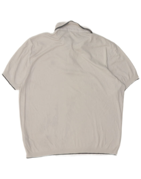 Camisa polo masculina Ted Baker tamanho 5 XL algodão branco