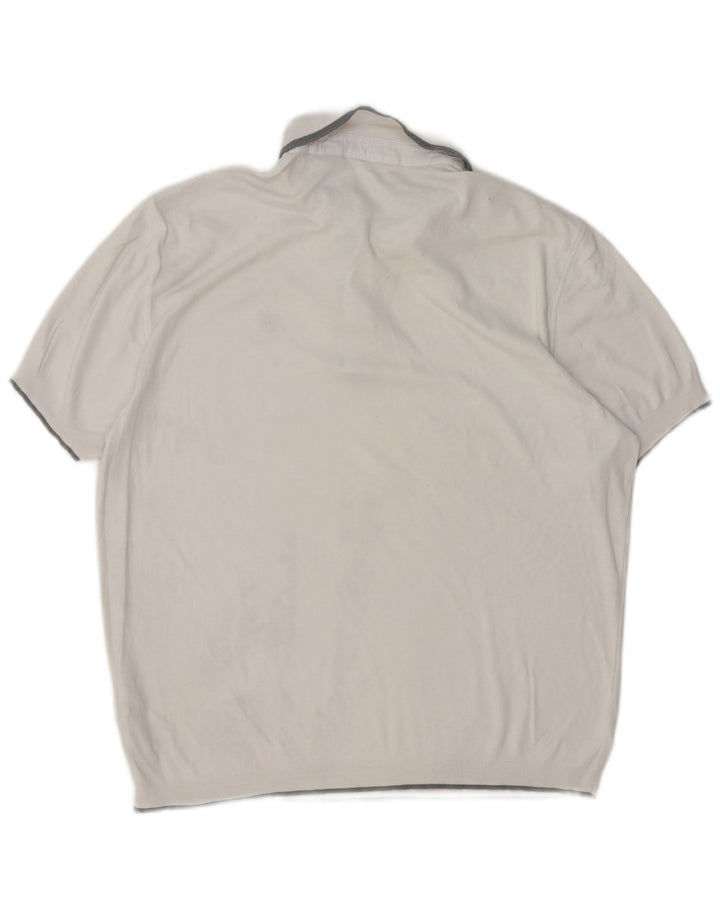 Camisa polo masculina Ted Baker tamanho 5 XL algodão branco